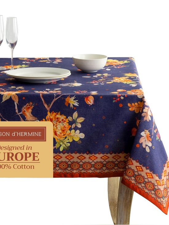 Maison D' Hermine Other - Maison D' Hermine Table Cloth Square Table 100% Cotton 54 X 54 Kelim - Infinity)